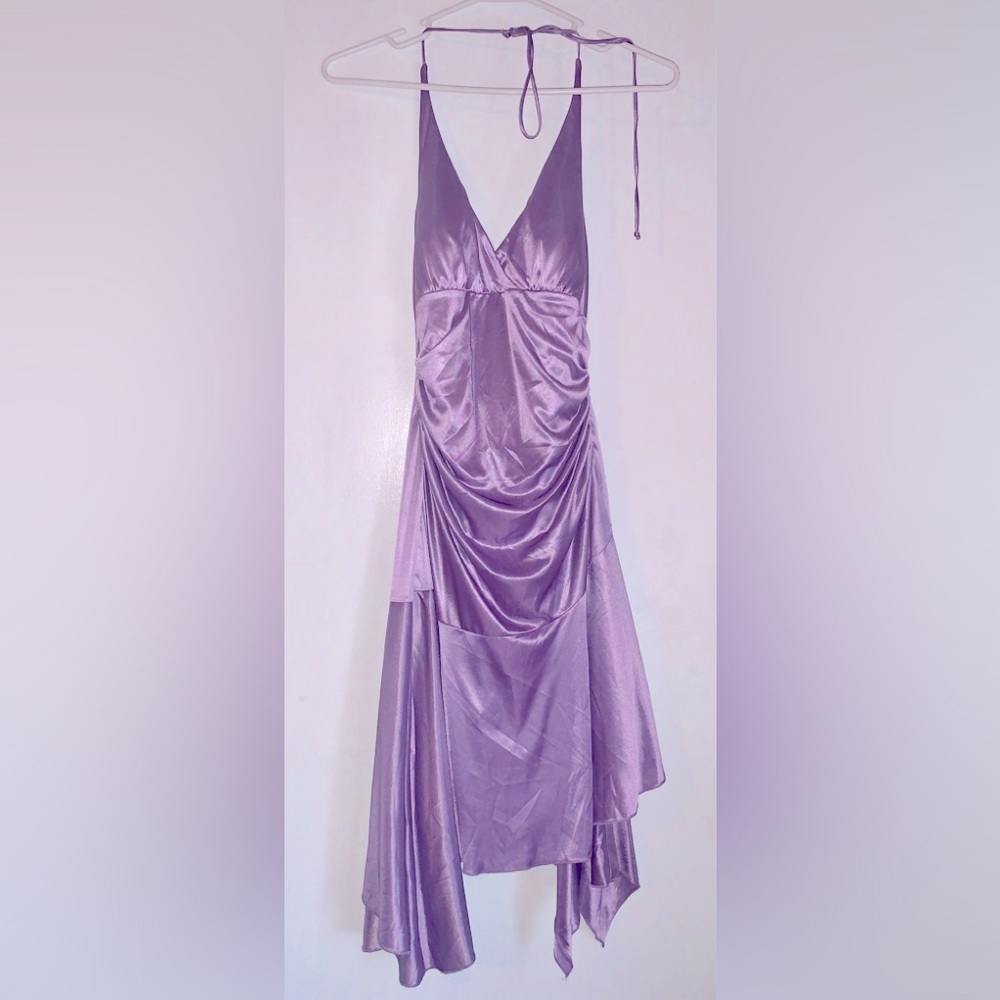 Satin lavender dress